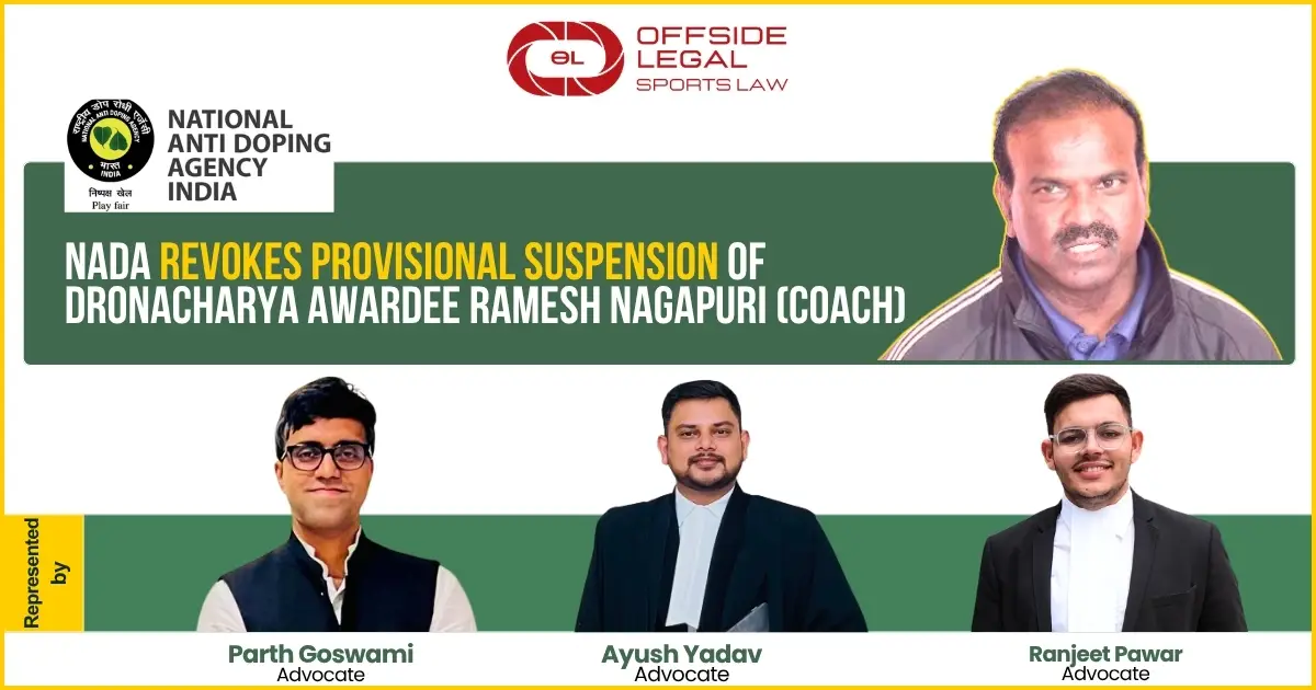 Doping Appeal: Suspension of Coach Ramesh Nagapuri Revoked by Anti-Doping Appeal Panel